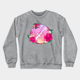 Sagittarius Zodiac Horoscope Pink Floral Monogram Crewneck Sweatshirt